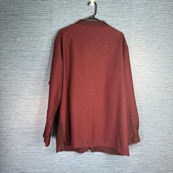 Silversilk Big and Tall Men's Shirt XXL Burgundy - Picture 3 of 10